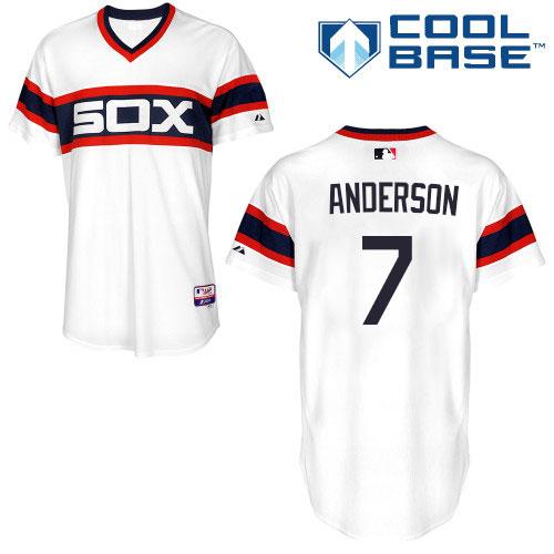 White Sox #7 Tim Anderson White Alternate Home Cool Base Stitched Youth MLB Jersey - Click Image to Close